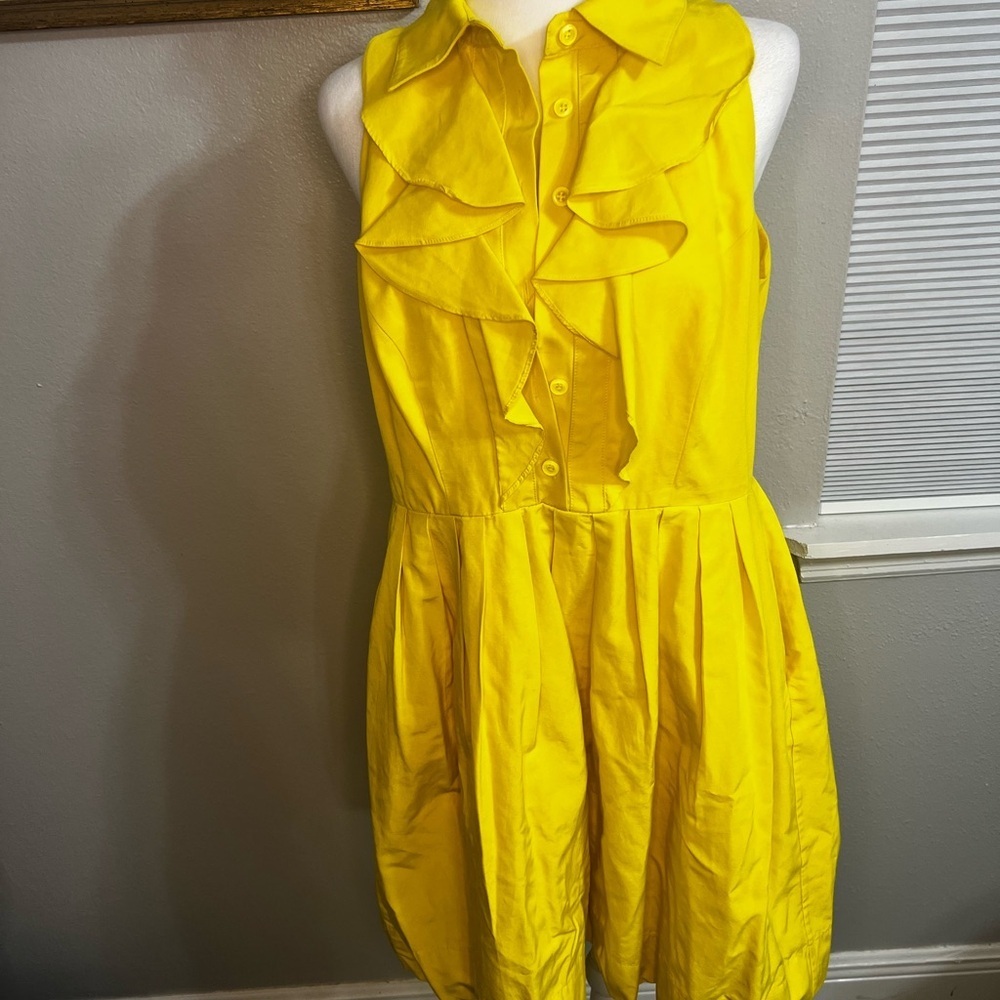 Shoshanna yellow sleeveless dress 12
Ruffle Mini Pockets Cotton Silk - Picture 2 of 16